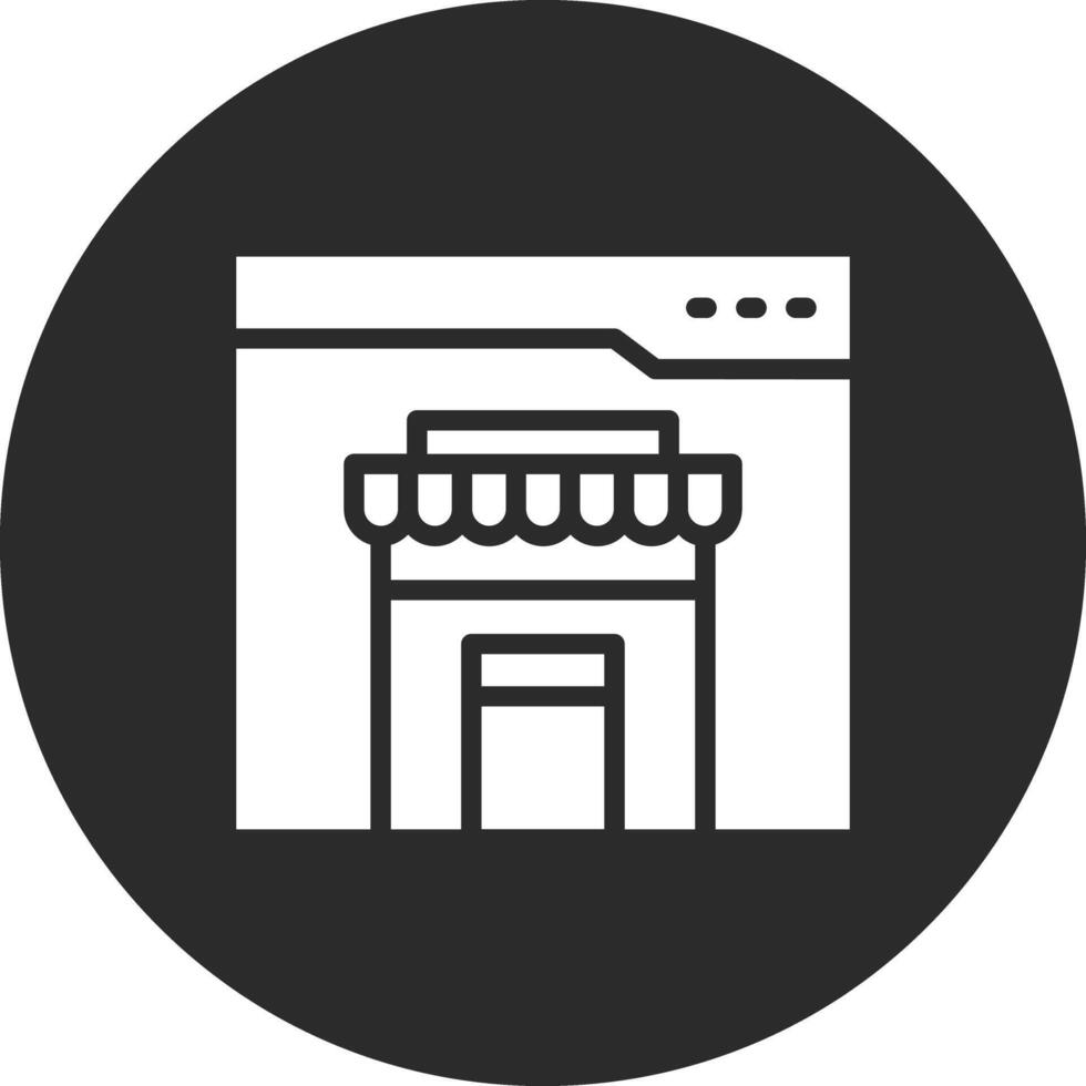 icono de vector de tienda en línea