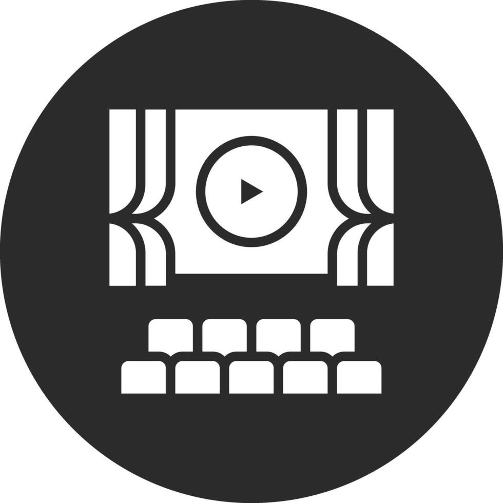 icono de vector de cine