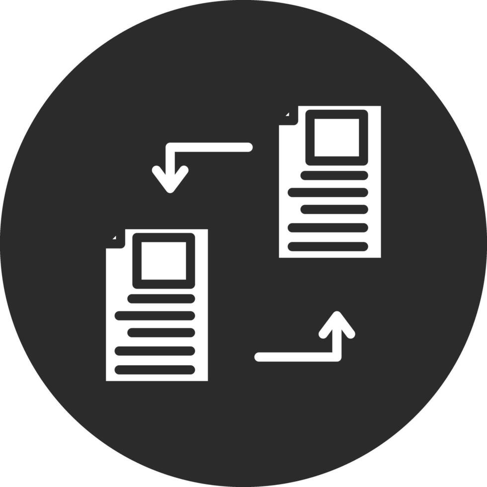 icono de vector de intercambio de documentos