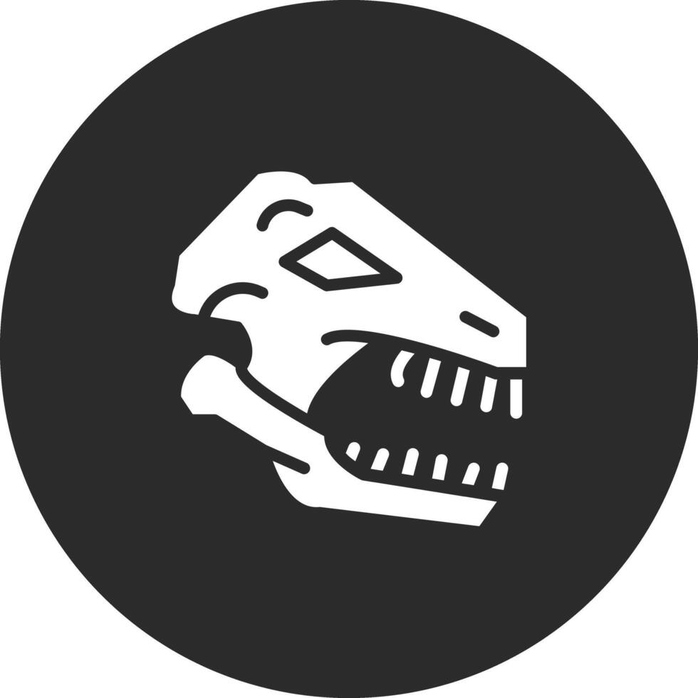 dinosaurio fósil vector icono