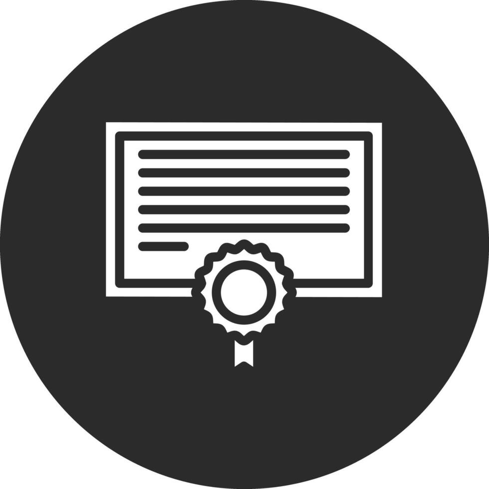 icono de vector de certificado