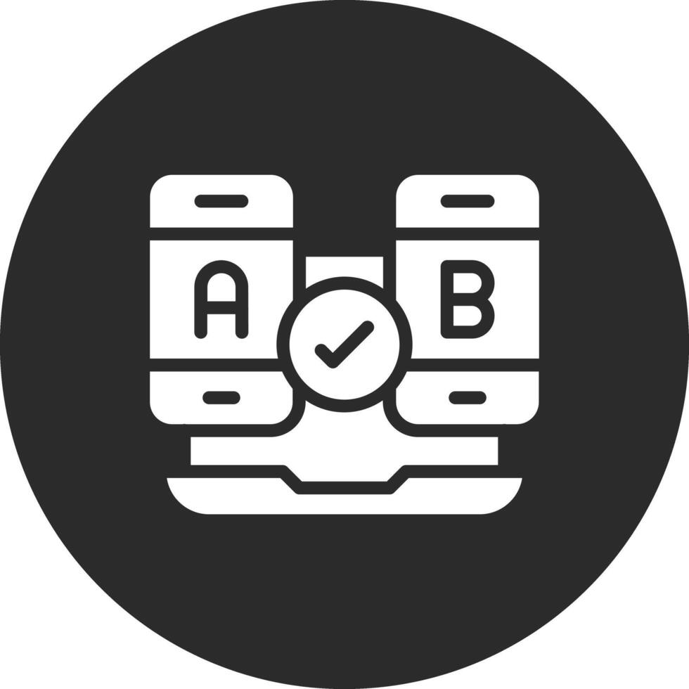 icono de vector de prueba ab