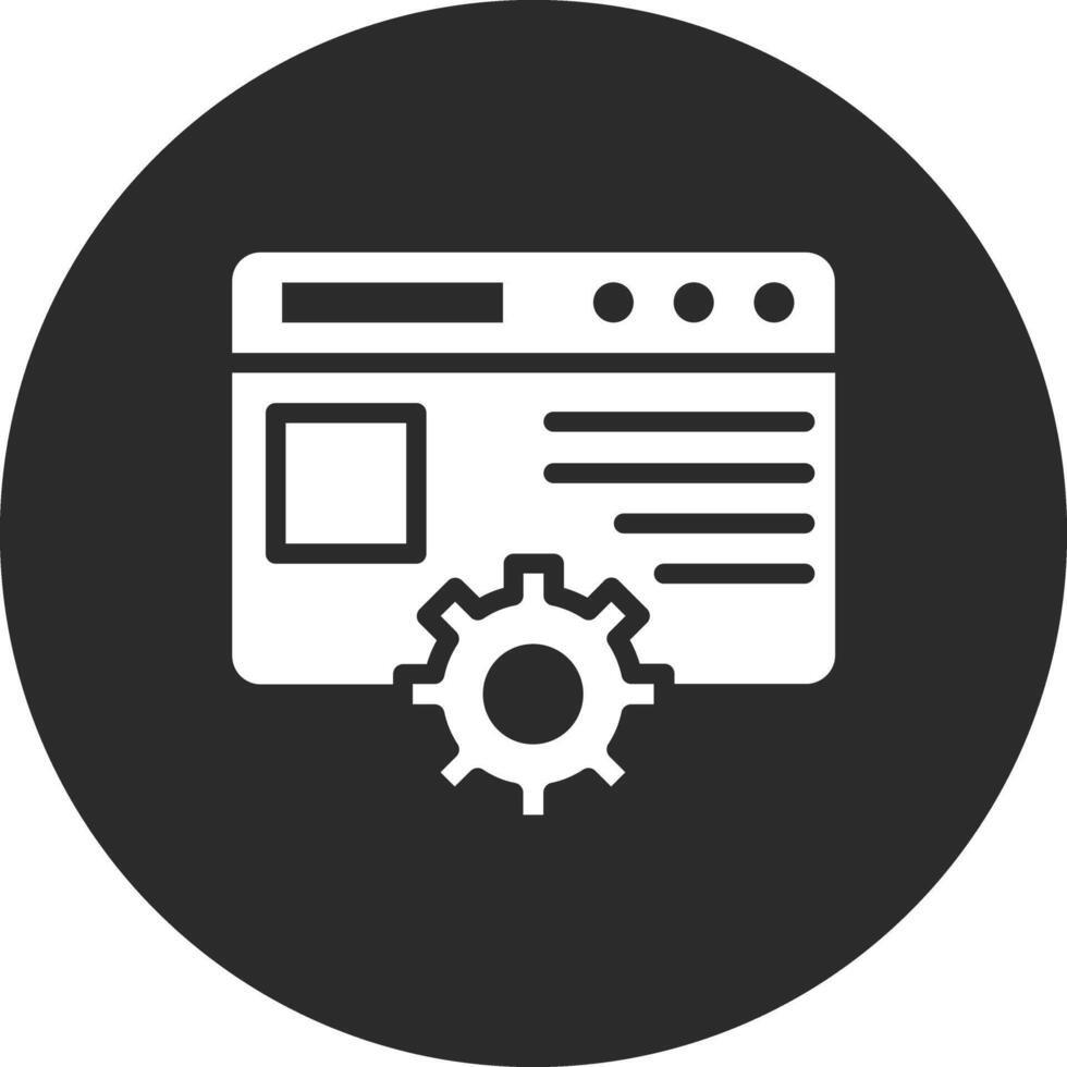 icono de vector de configuración de sitio web