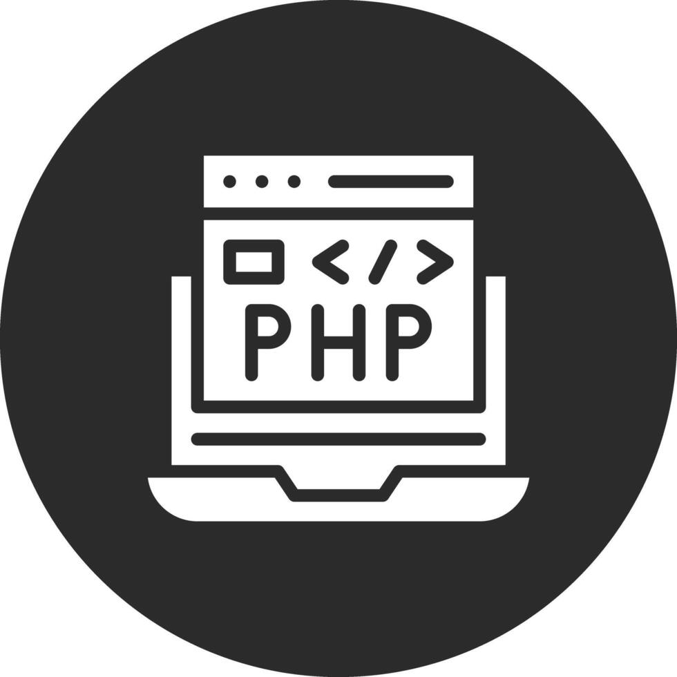 icono de vector de codificación php