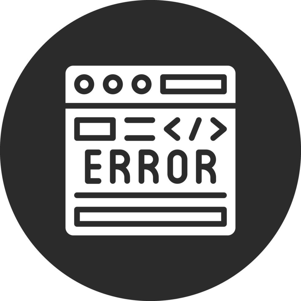 código error vector icono