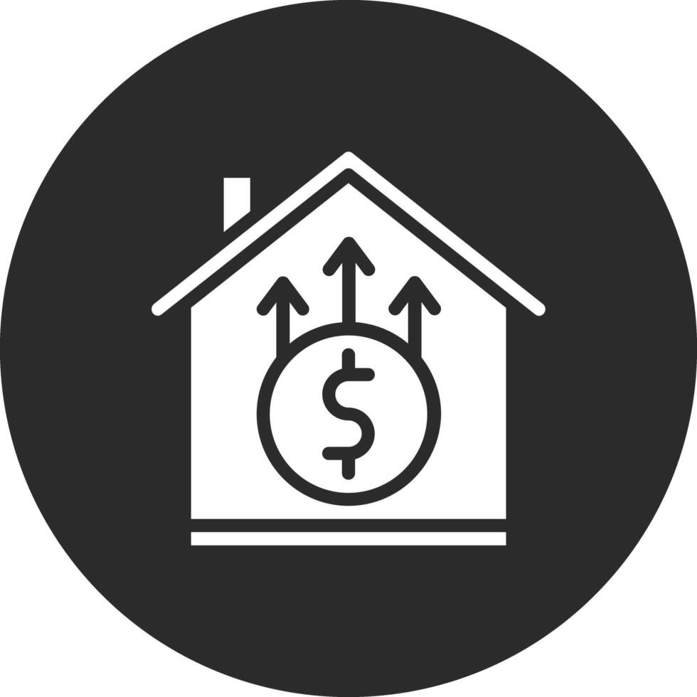 House Price Increase Vector Icon