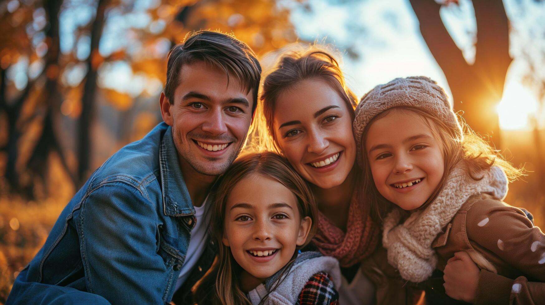 ai generado foto de familia