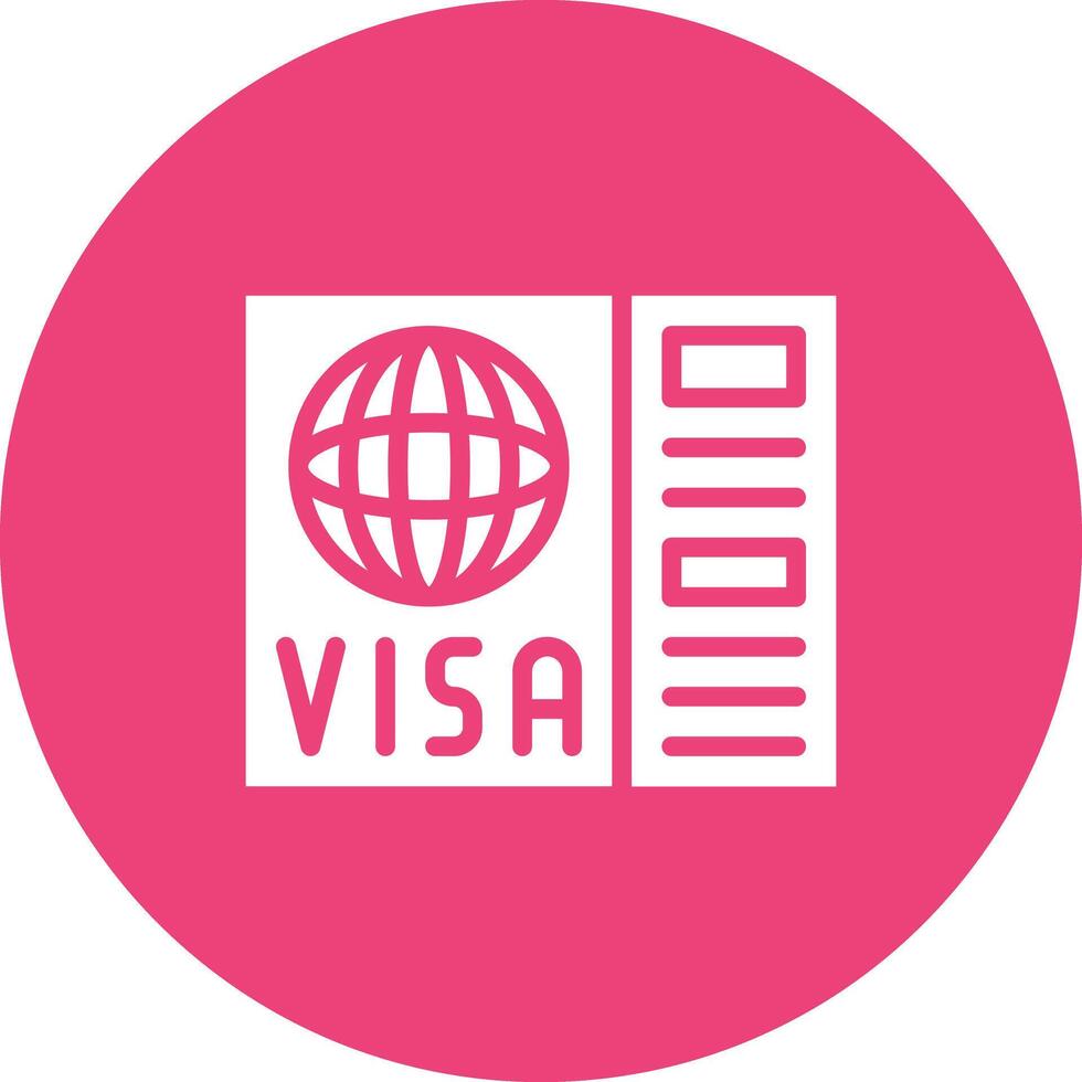 icono de vector de visa