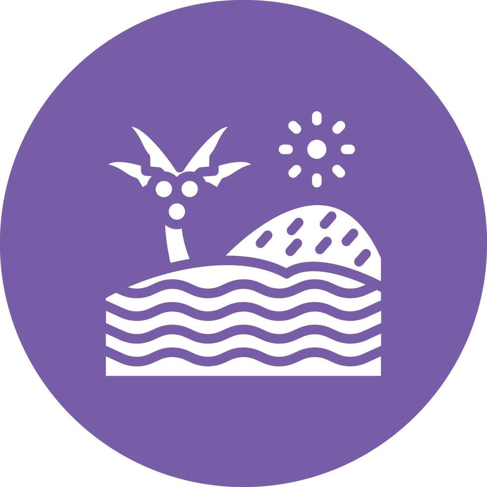 Beach Landscape Vector Icon
