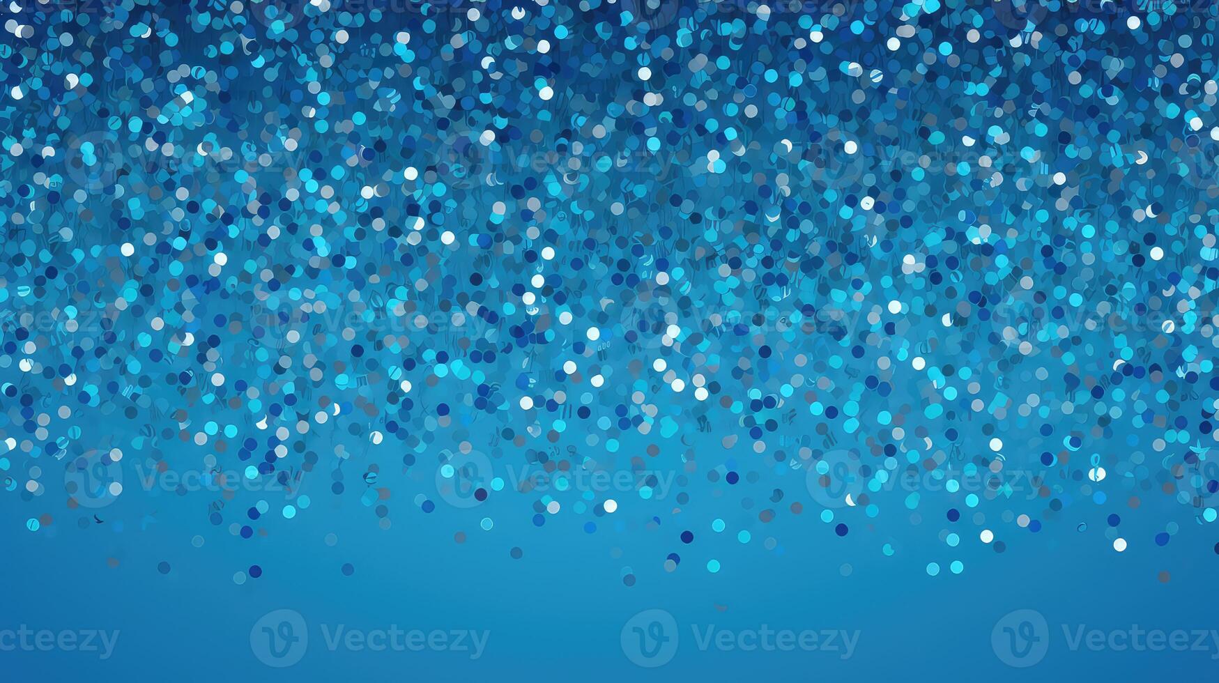 AI generated Abstract falling confetti blue background. photo