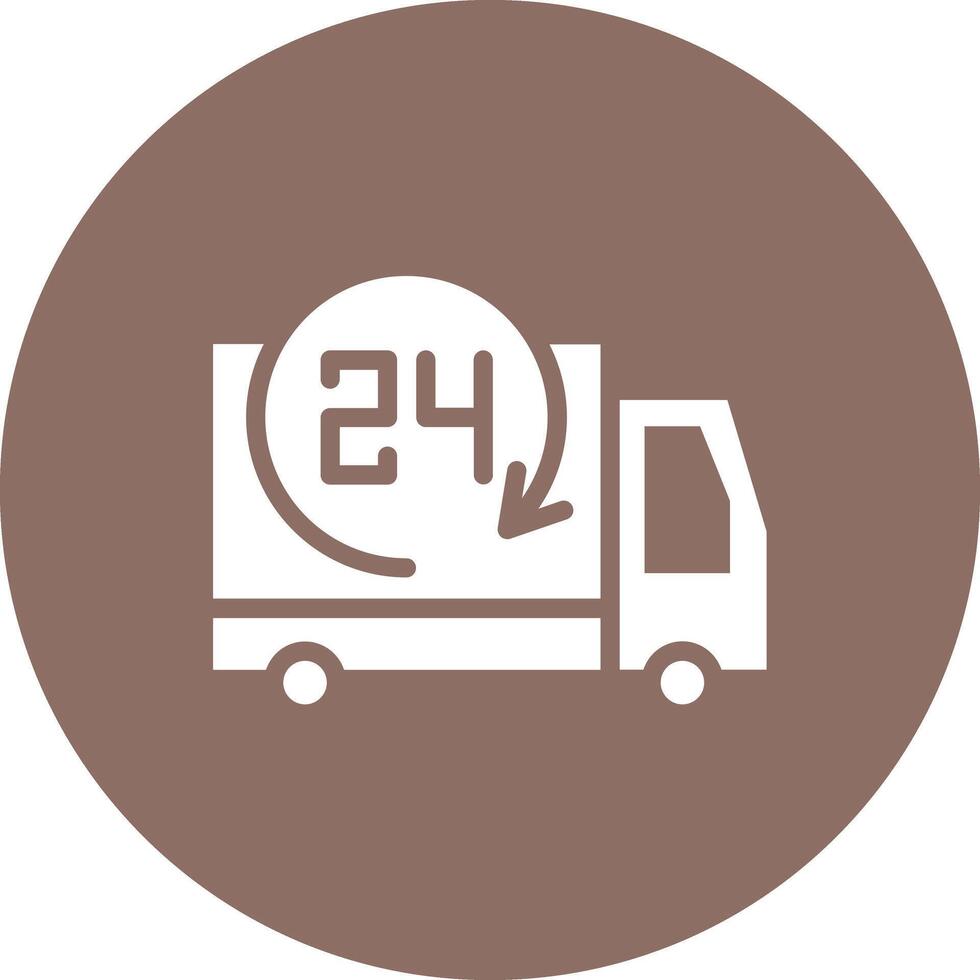 24 Hours Delivery Vector Icon