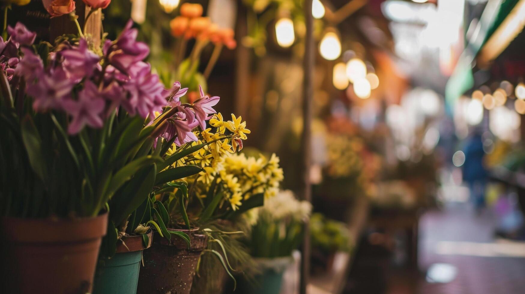 AI generated Springtime Market Exploration photo