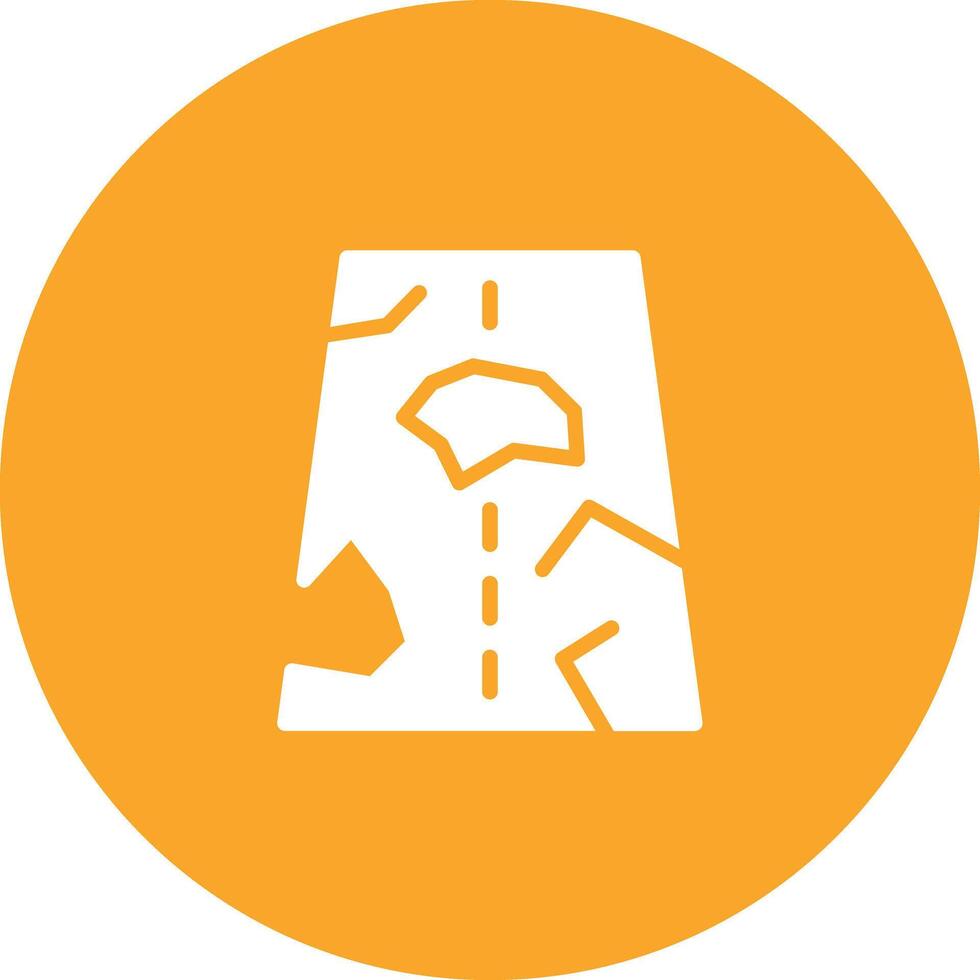 Road Crack Vector Icon