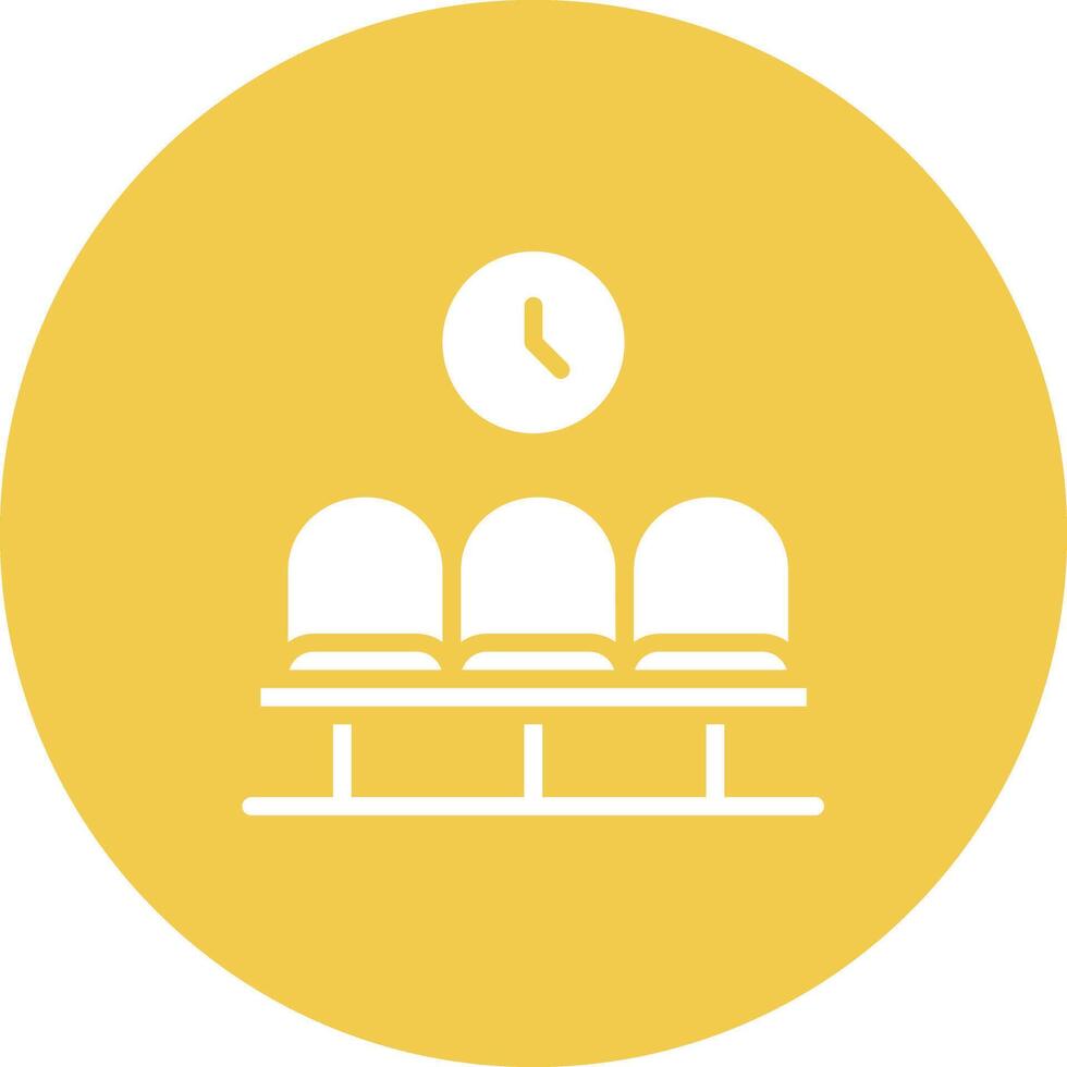 Airport Waiting Room Vector Icon