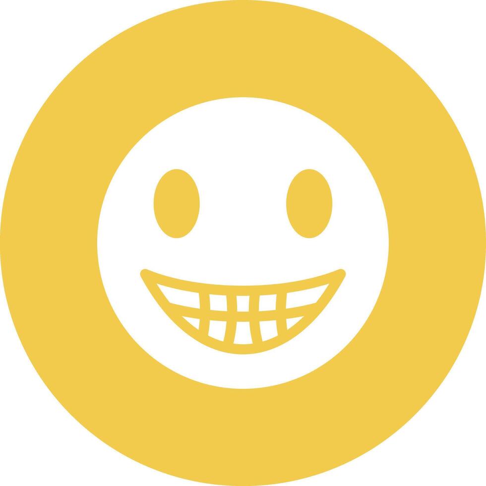Beaming Face with Smiling Eyes Vector Icon