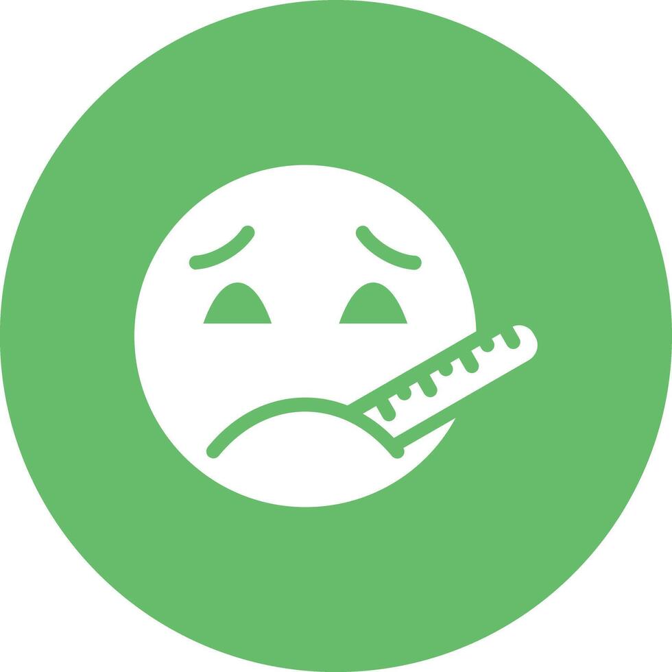 Face with Thermometer Vector Icon