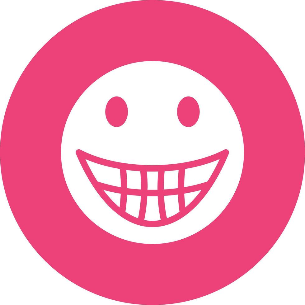 Grinning Face with Big Eyes Vector Icon