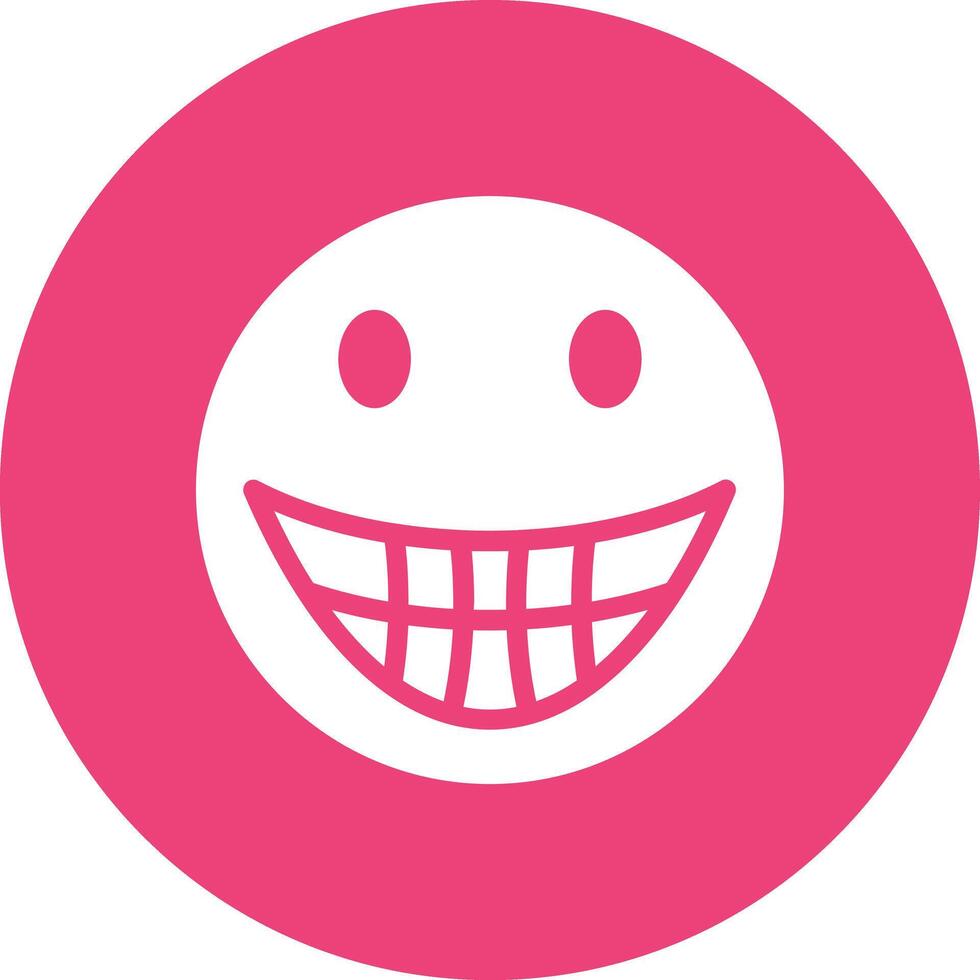 Grinning Face with Big Eyes Vector Icon