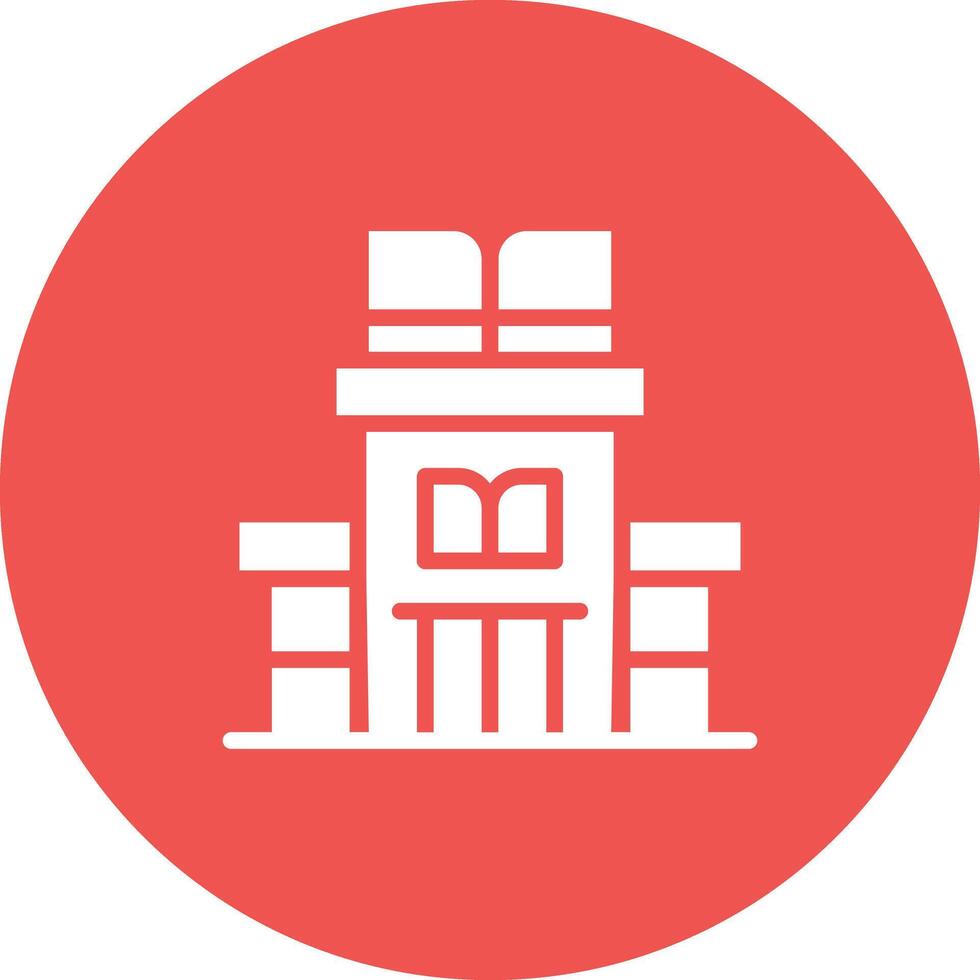 icono de vector de edificio de biblioteca