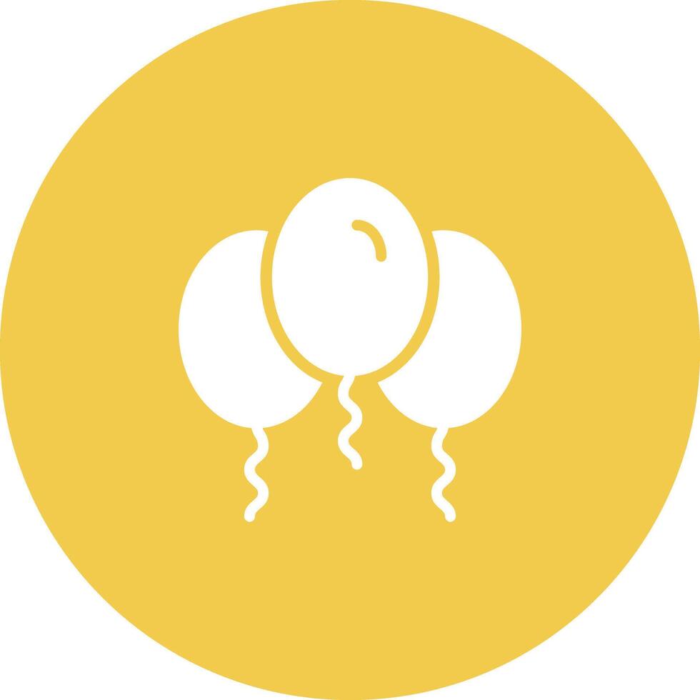 New Year Balloons Vector Icon