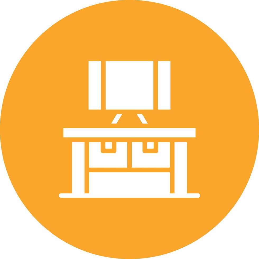 Computer Table Vector Icon