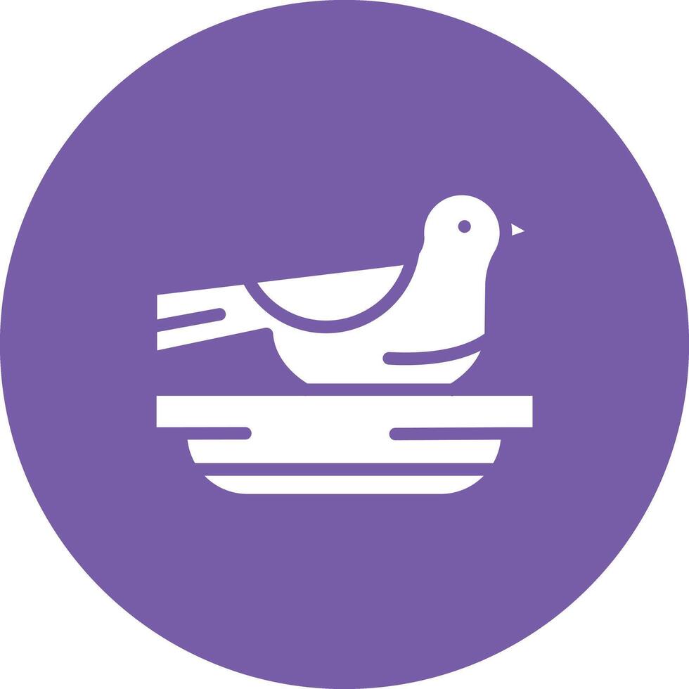 Brids in Nest Vector Icon