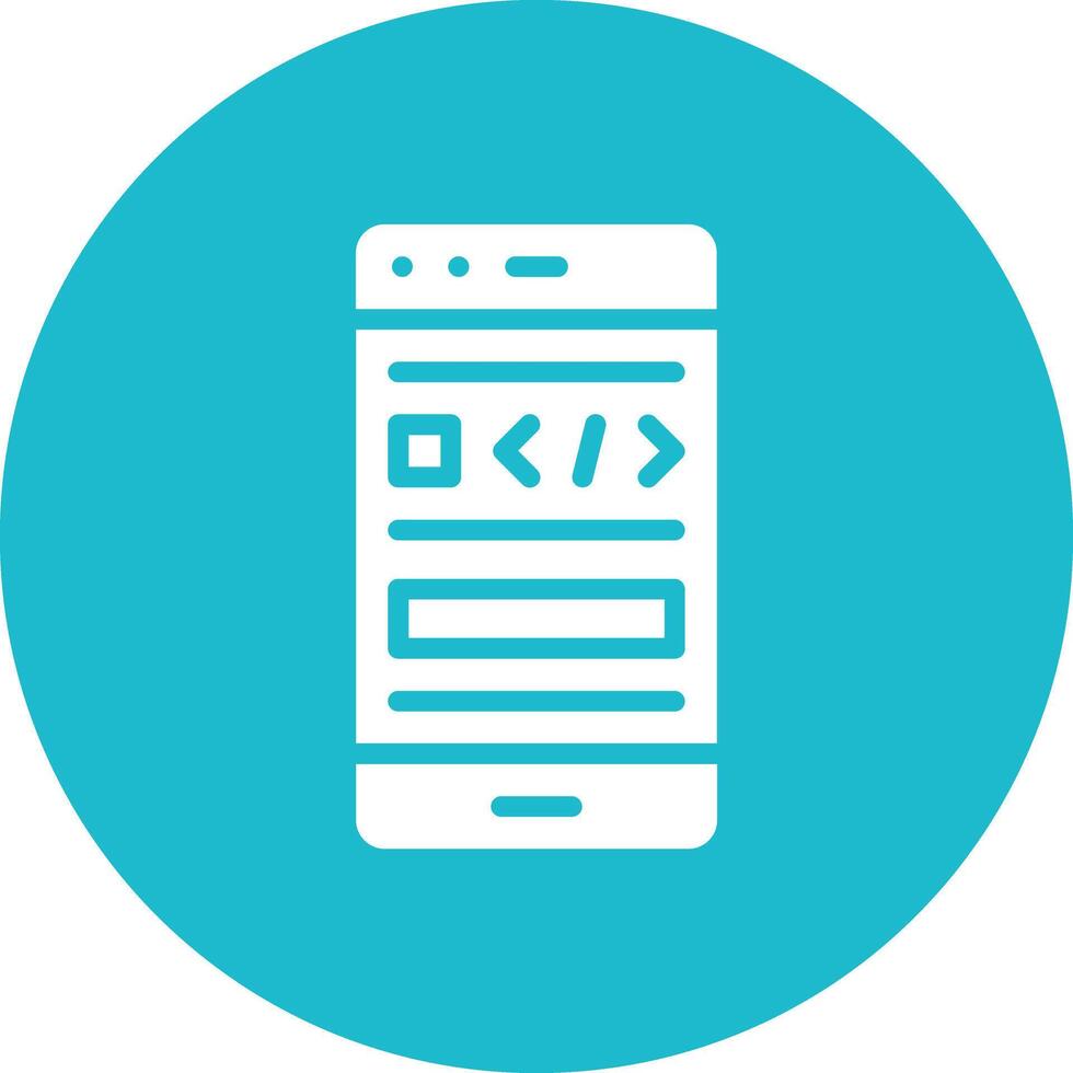 Smartphone Coding Vector Icon