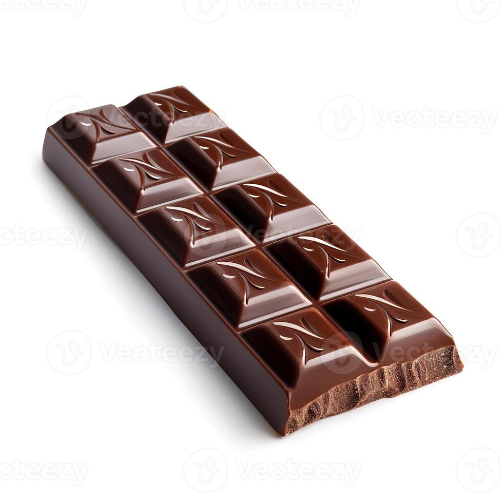 ai generado chocolate bar aislado blanco foto