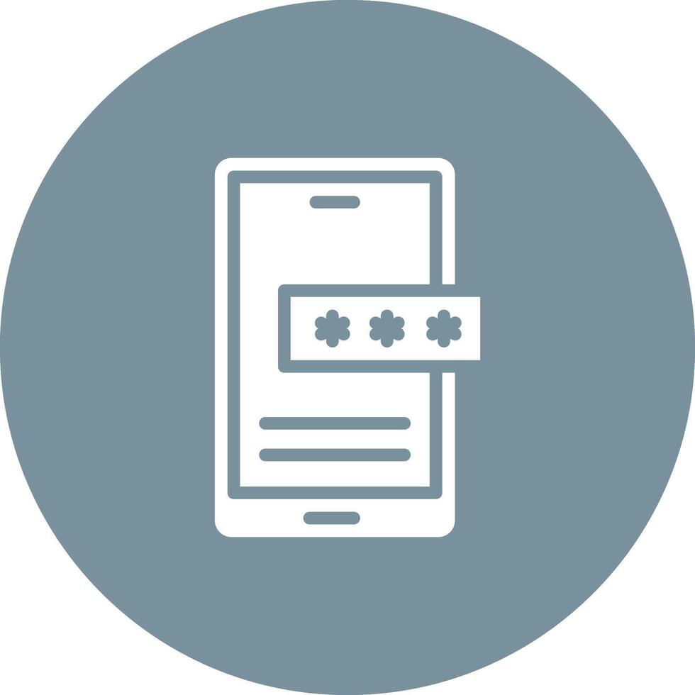Mobile Password Vector Icon