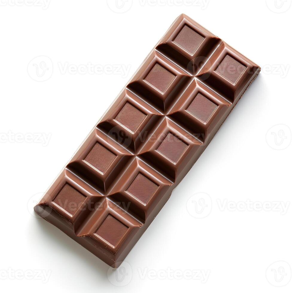 AI generated chocolate bar isolated white photo
