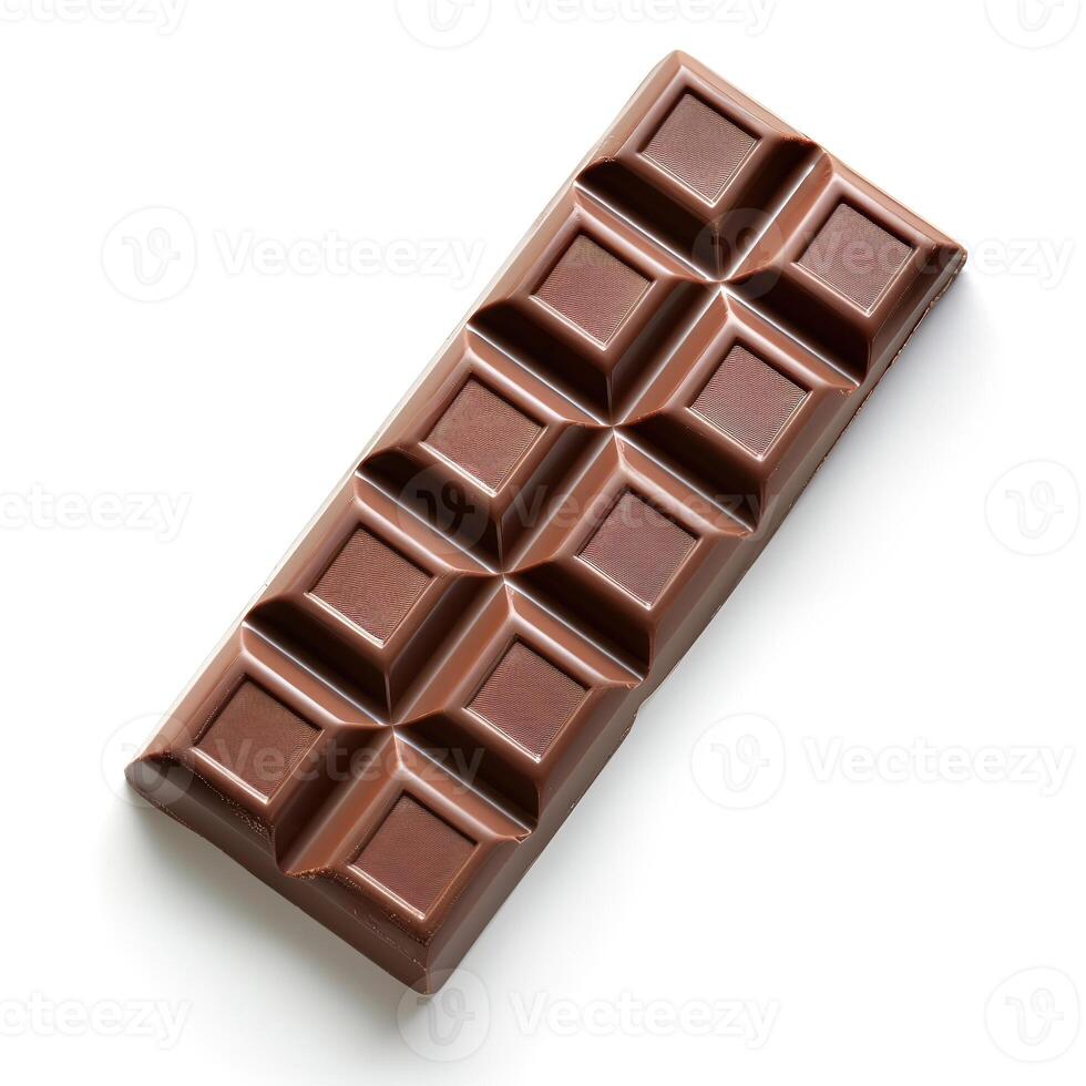 ai generado chocolate bar aislado blanco foto