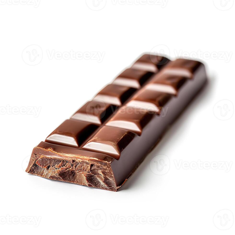 AI generated chocolate bar isolated white photo