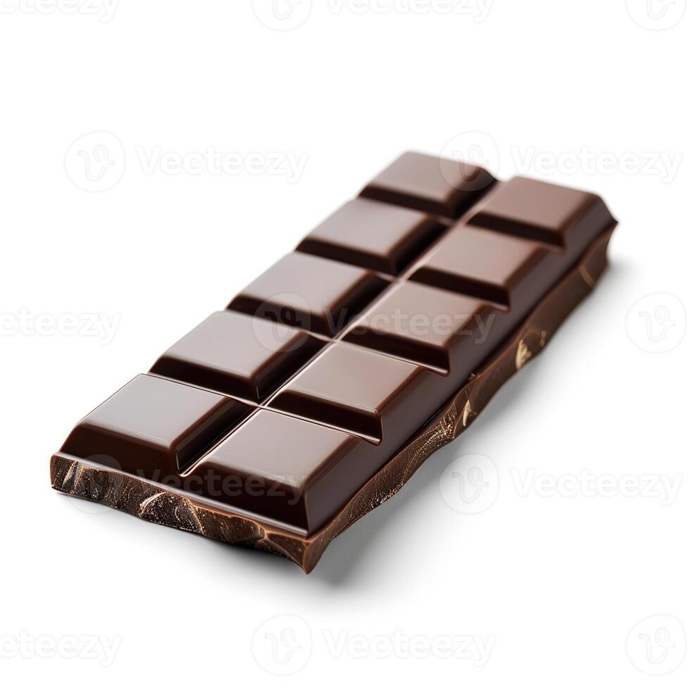 AI generated chocolate bar isolated white photo
