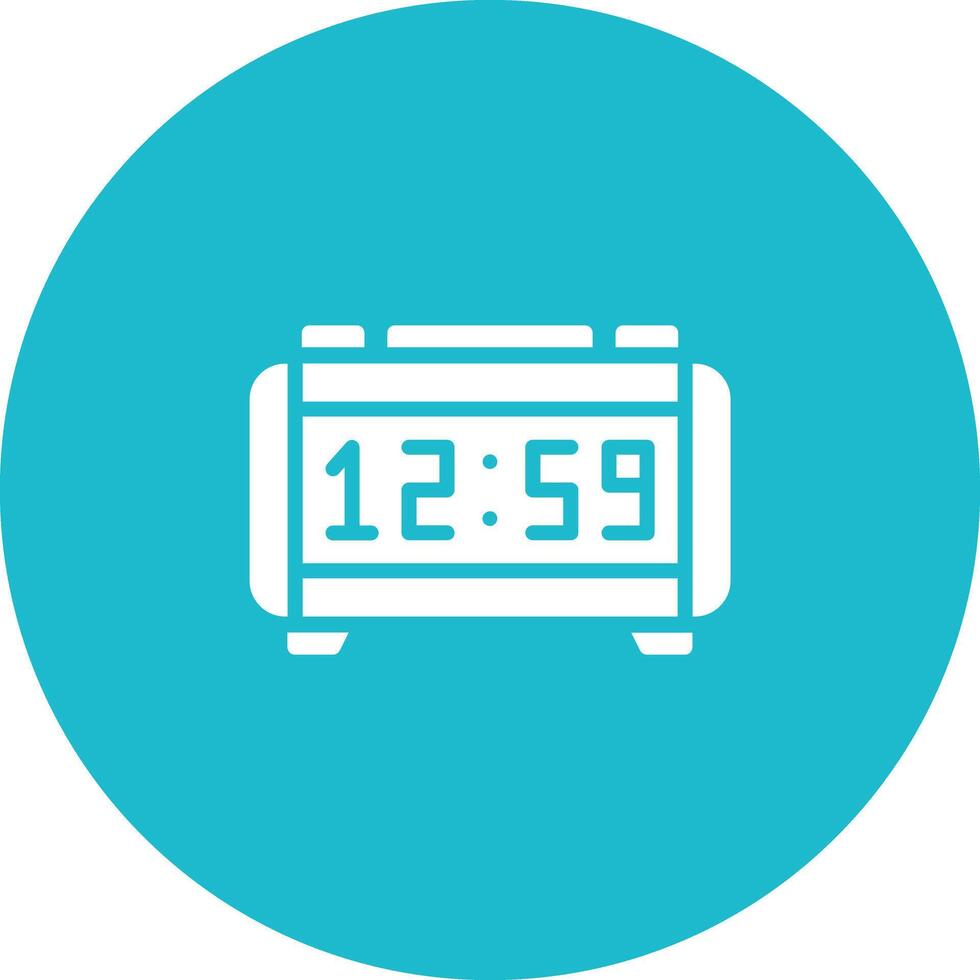 Digital Clock Vector Icon