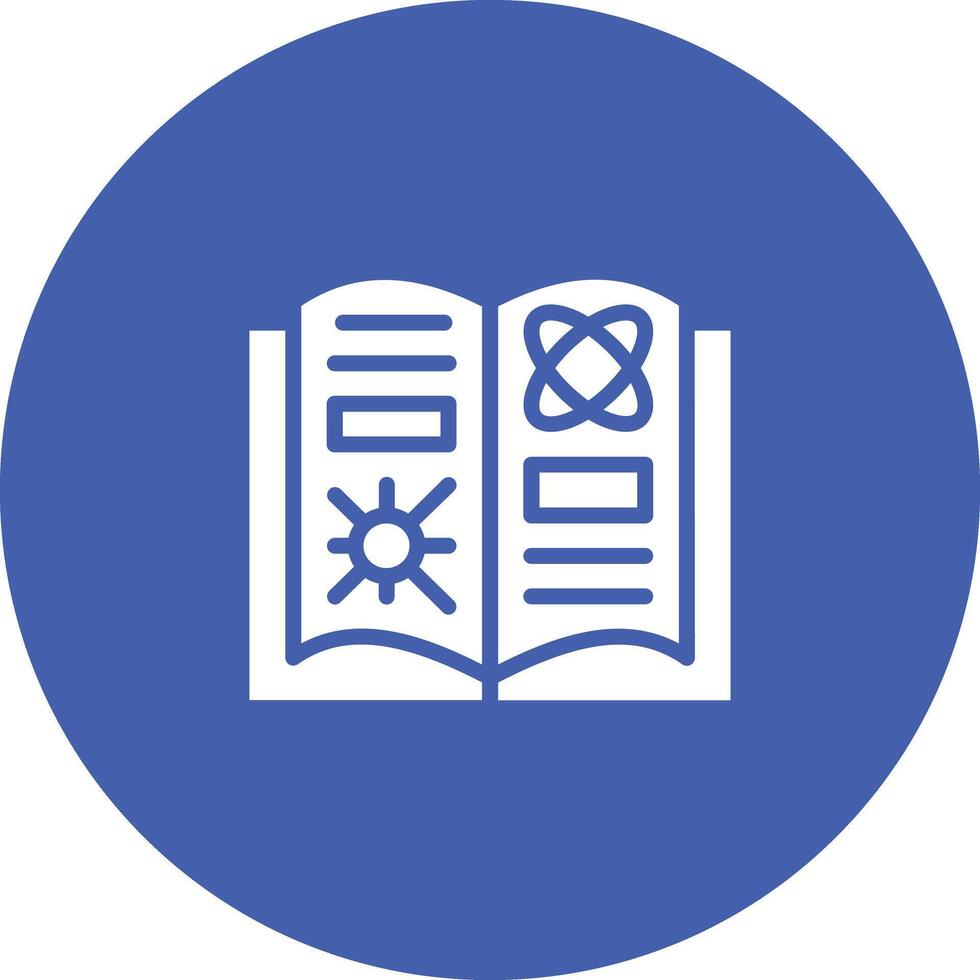 Chemistry Open Book Vector Icon