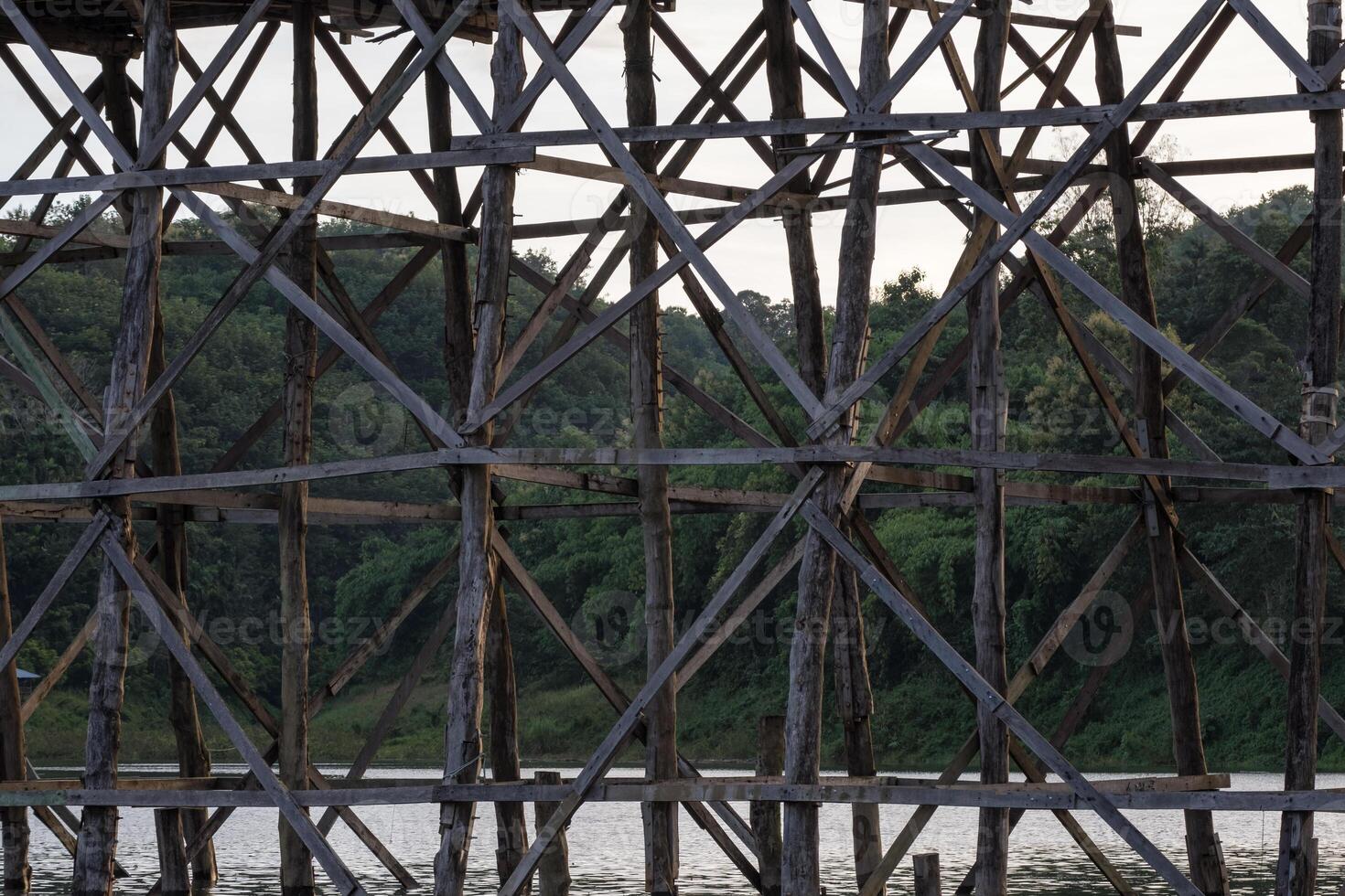 Architecture structure wooden mon bridge photo