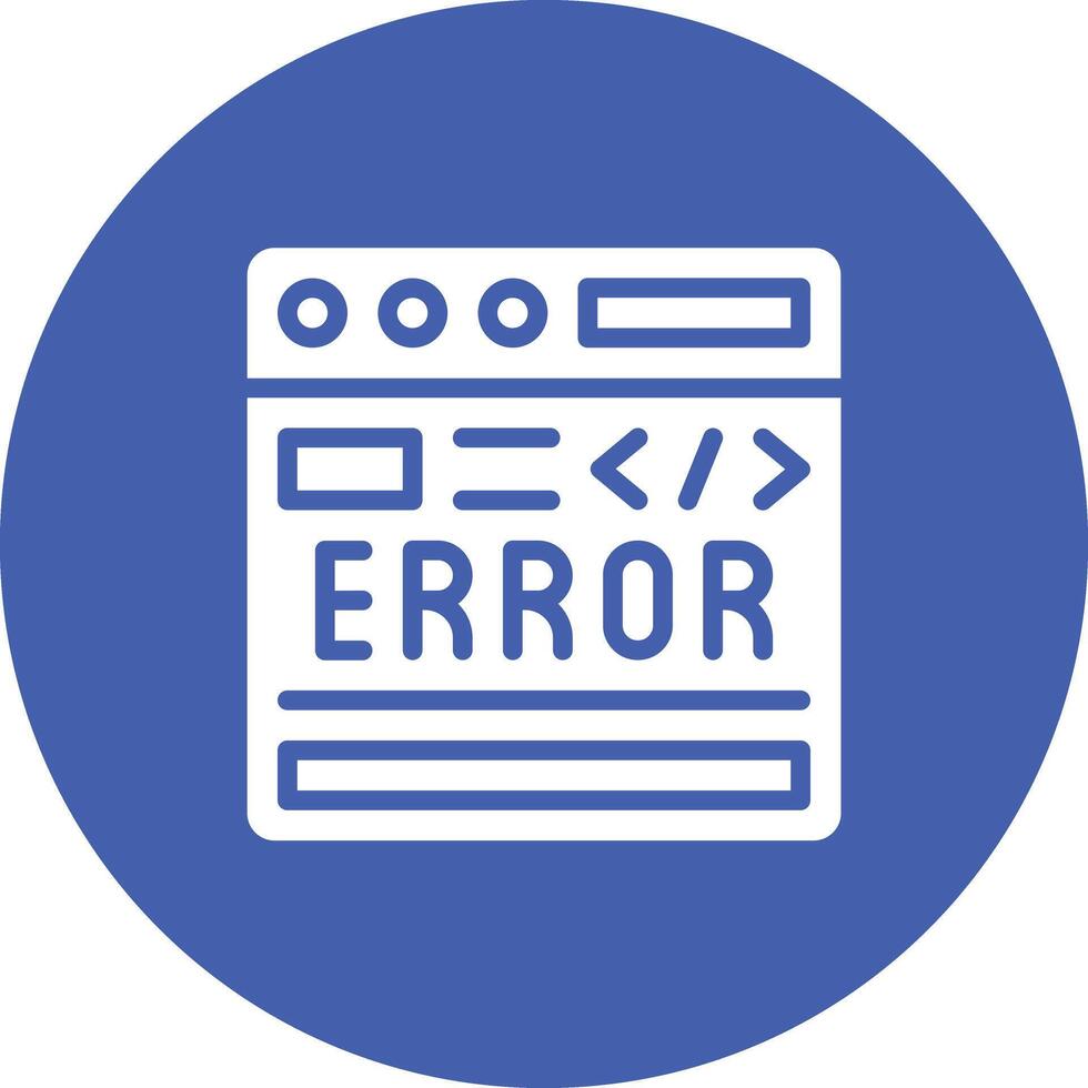 código error vector icono