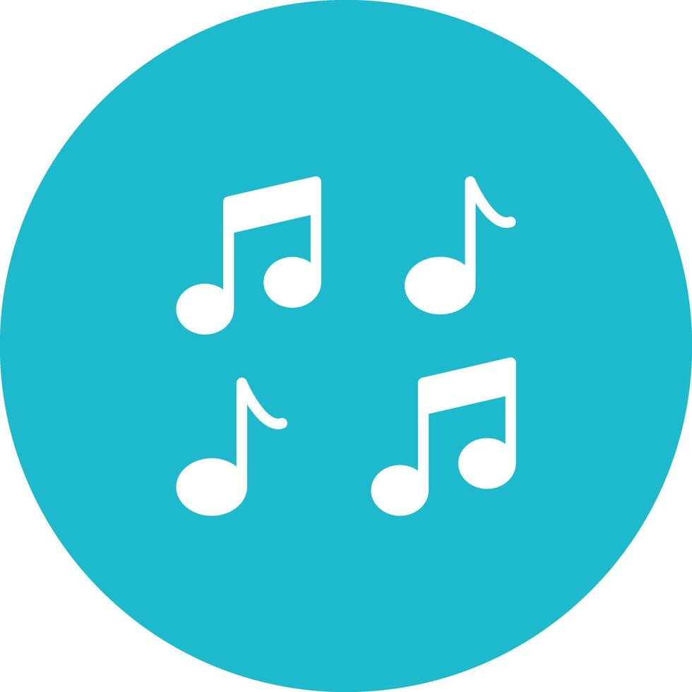 icono de vector de notas musicales