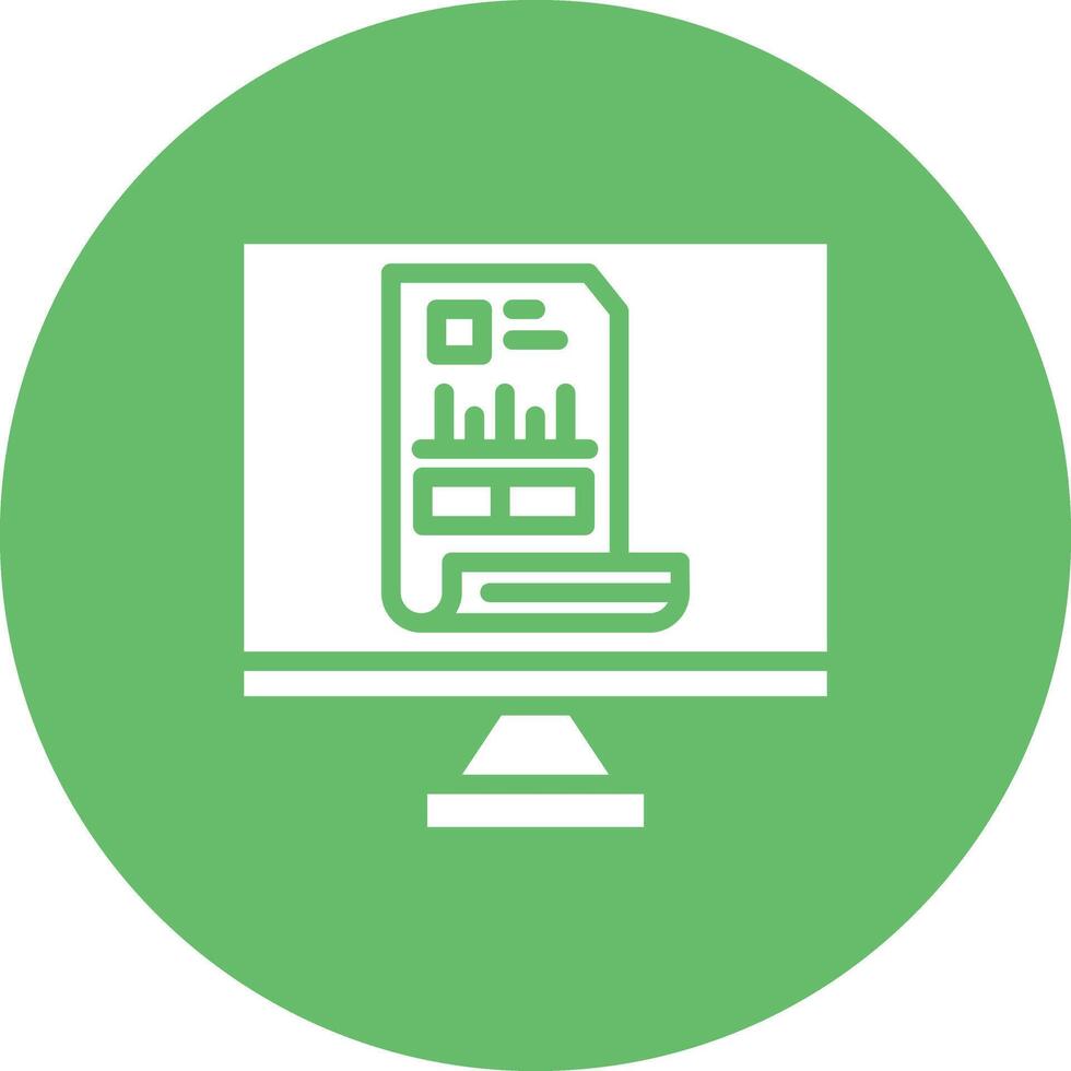 Online Invoice Vector Icon