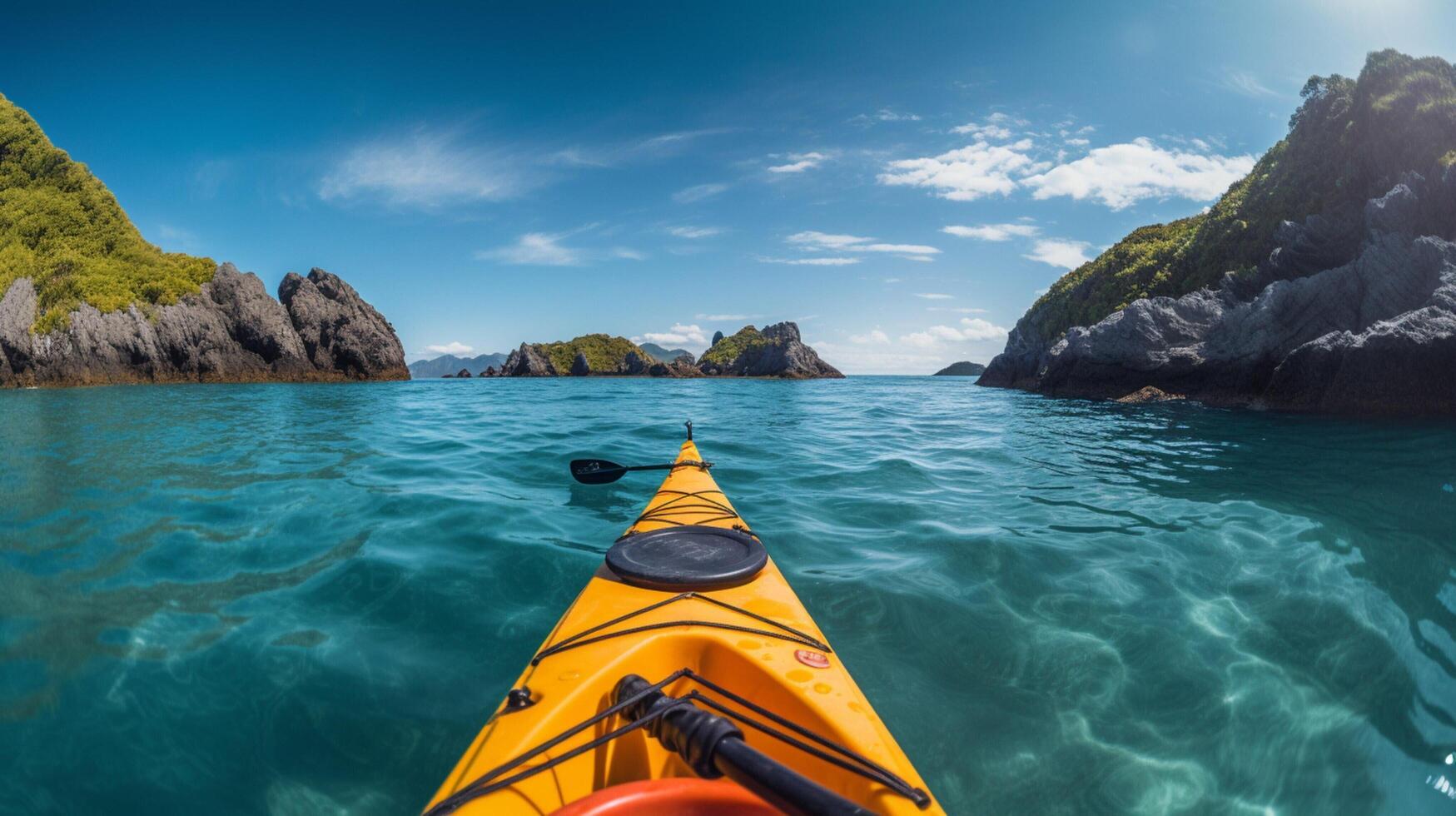 AI generated Ocean Kayaking Background photo