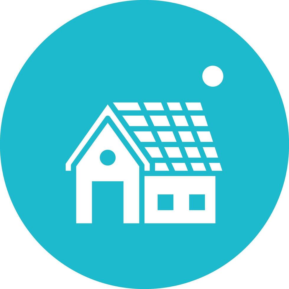 Solar House Vector Icon