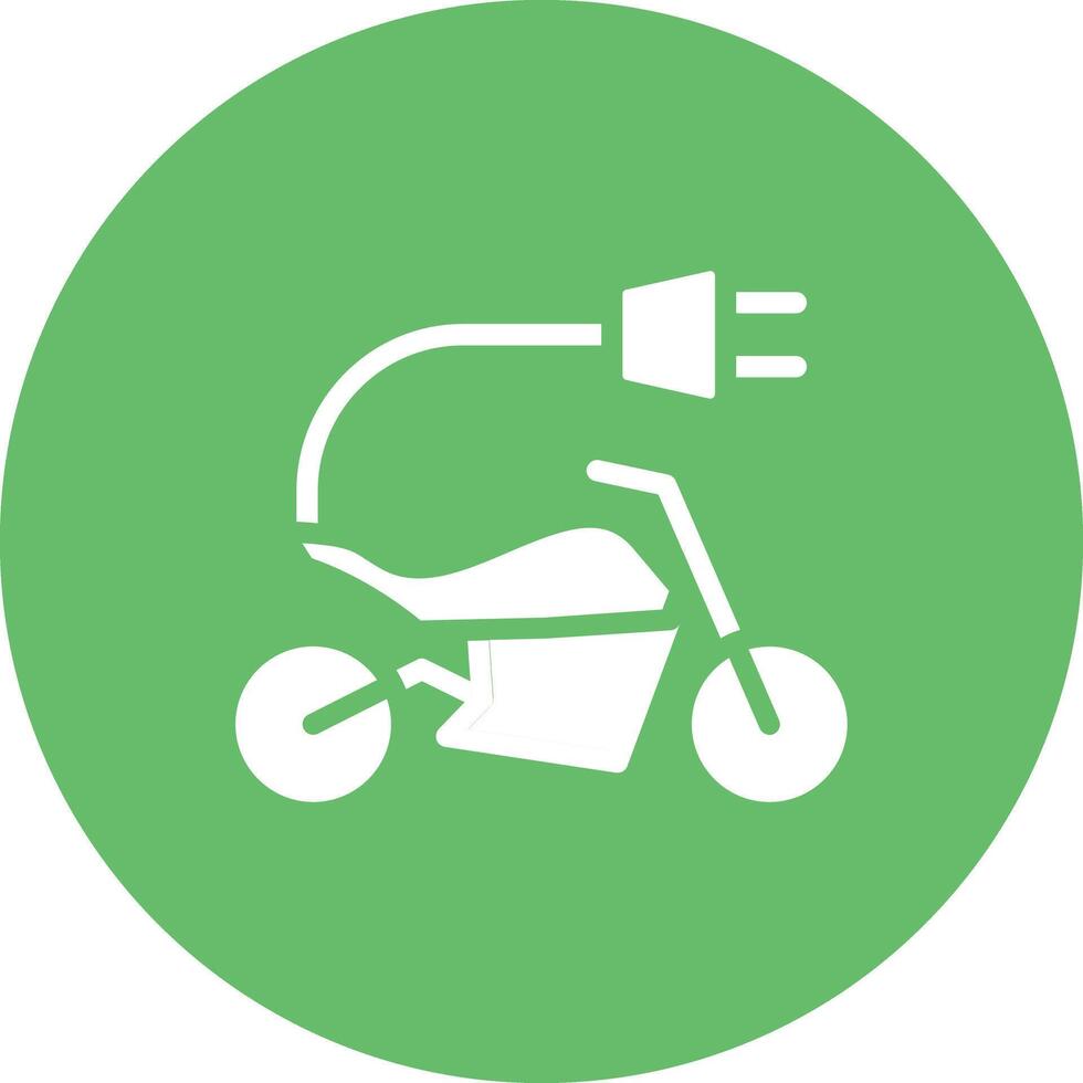 icono de vector de bicicleta eléctrica