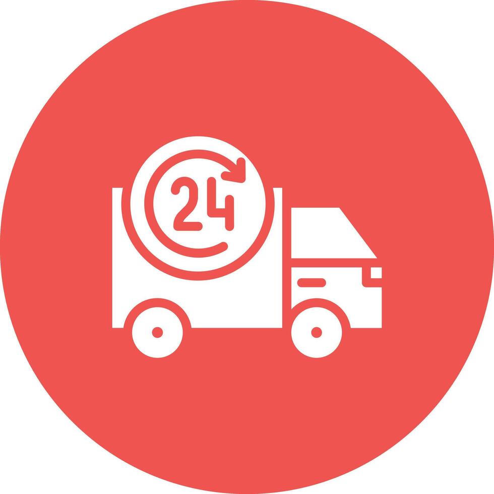 24 Hours Delivery Vector Icon