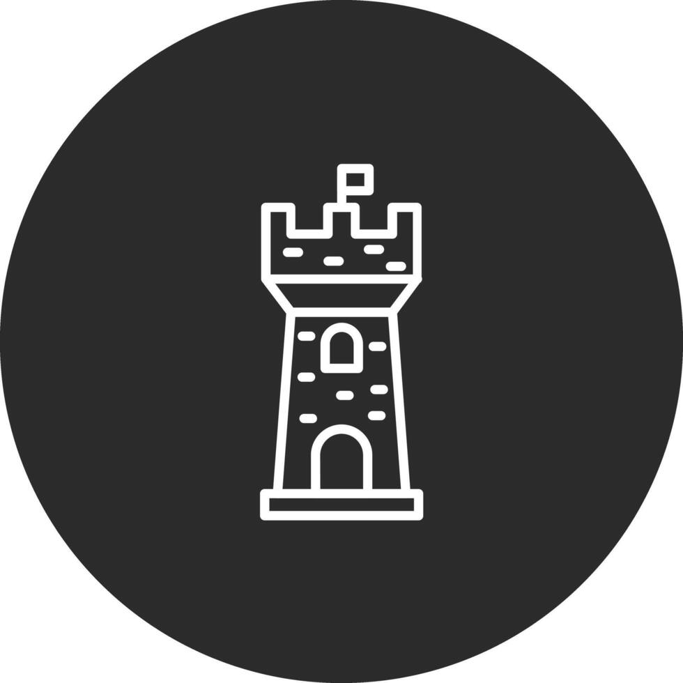 icono de vector de torre de castillo
