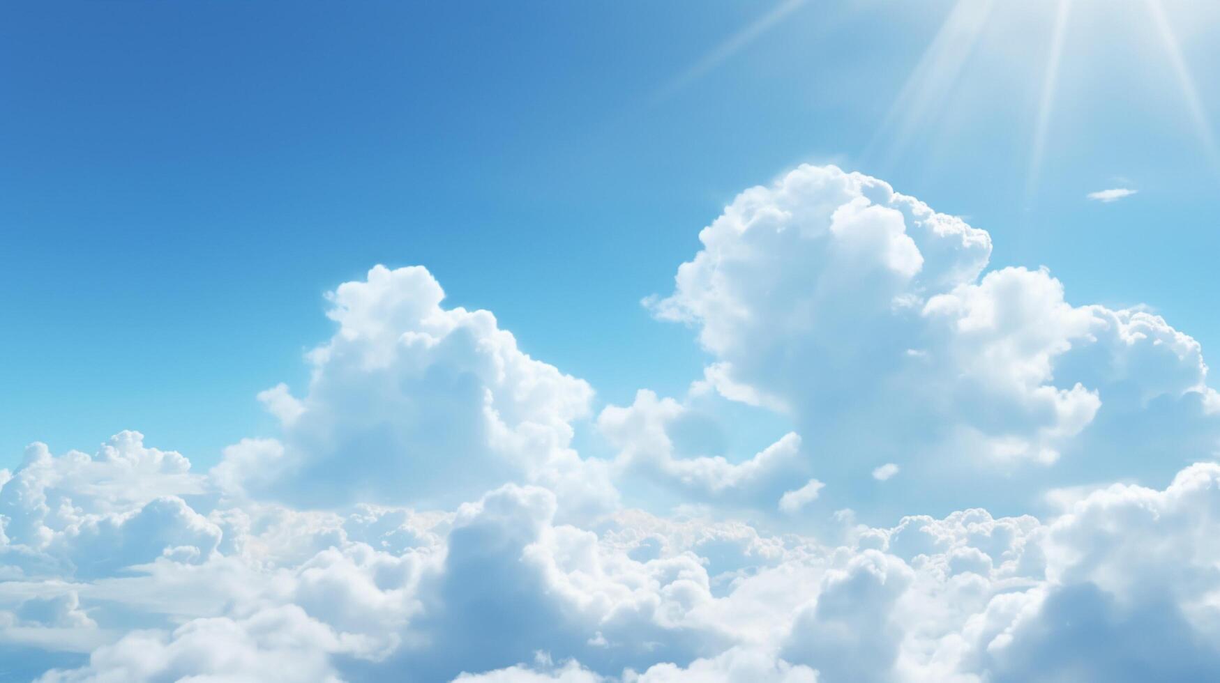 AI generated Partly Cloudy Sky Background photo