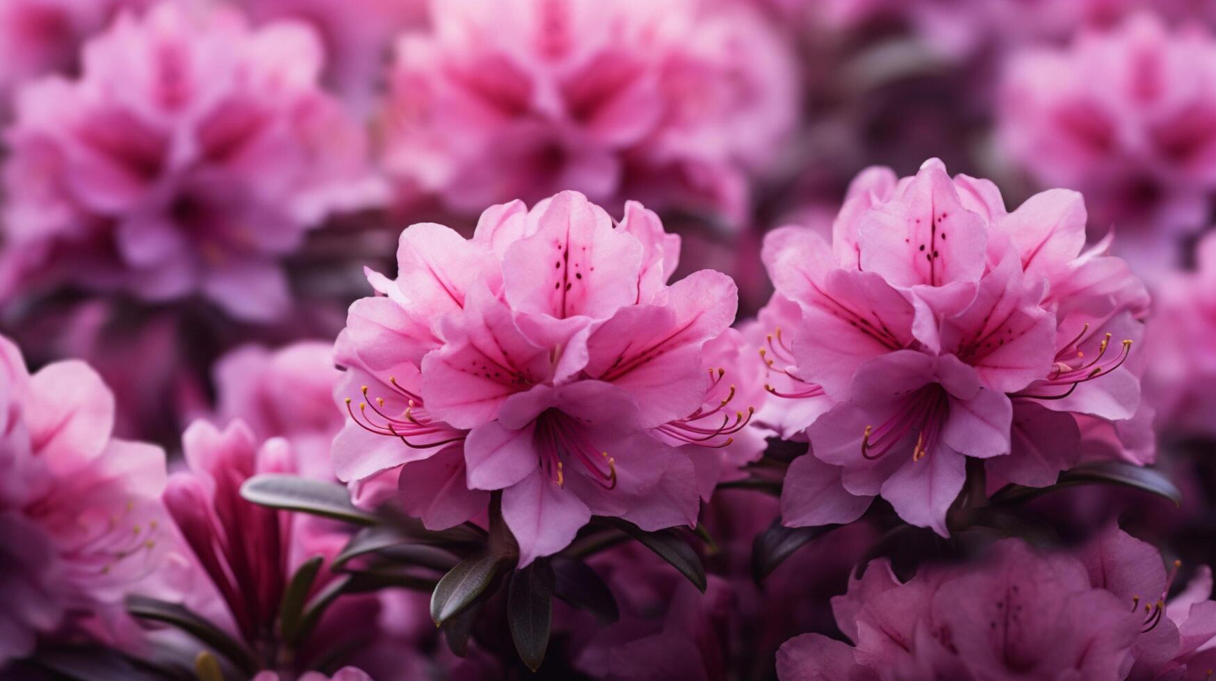 AI generated Rhododendron Floral Background photo