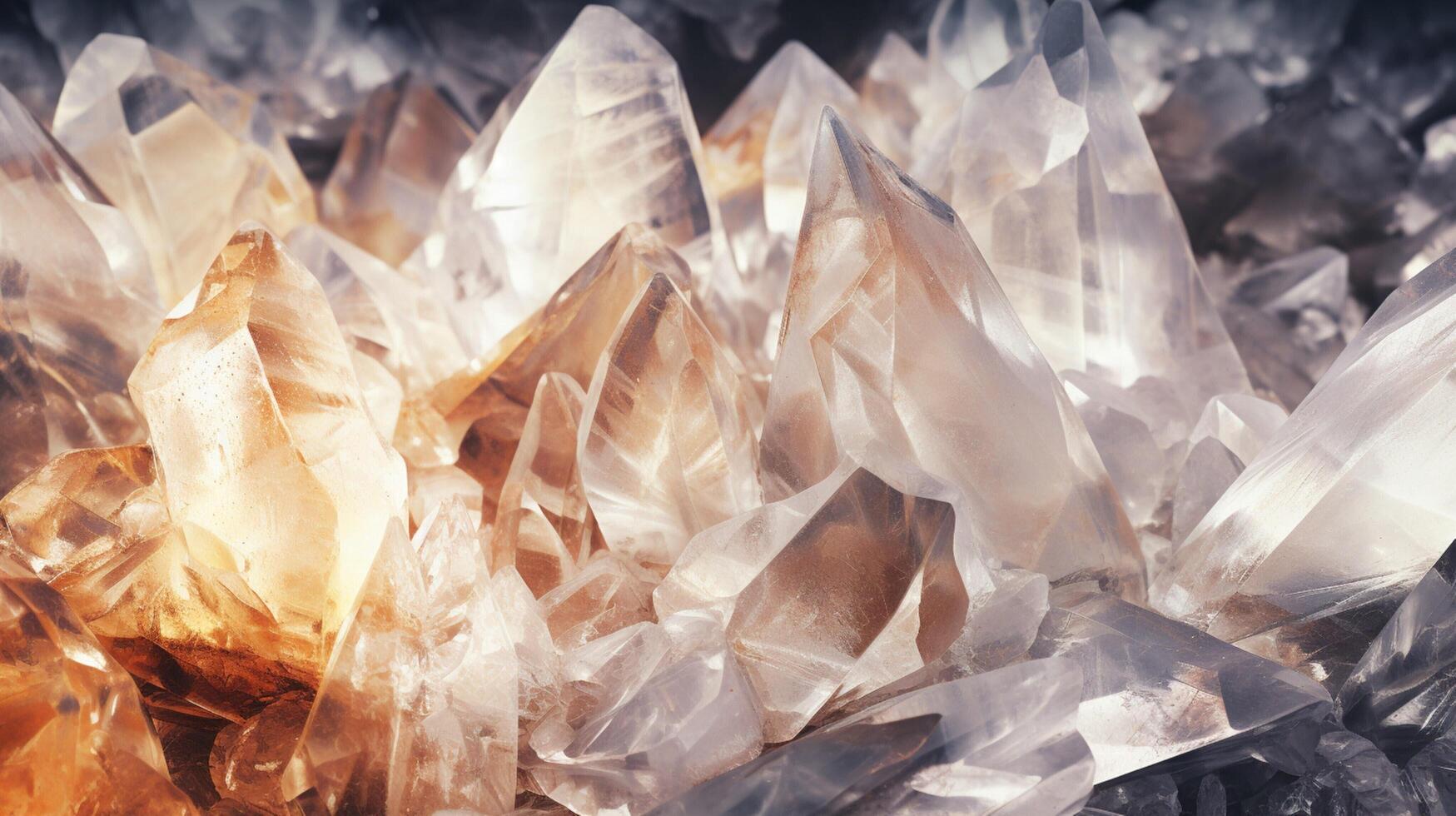 AI generated Quartz Crystal Stone Background photo