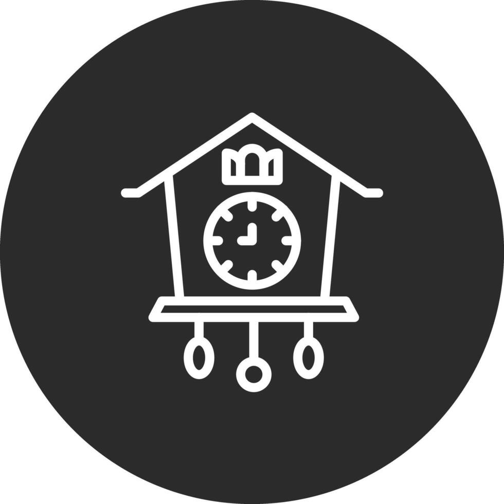 icono de vector de reloj de cuco