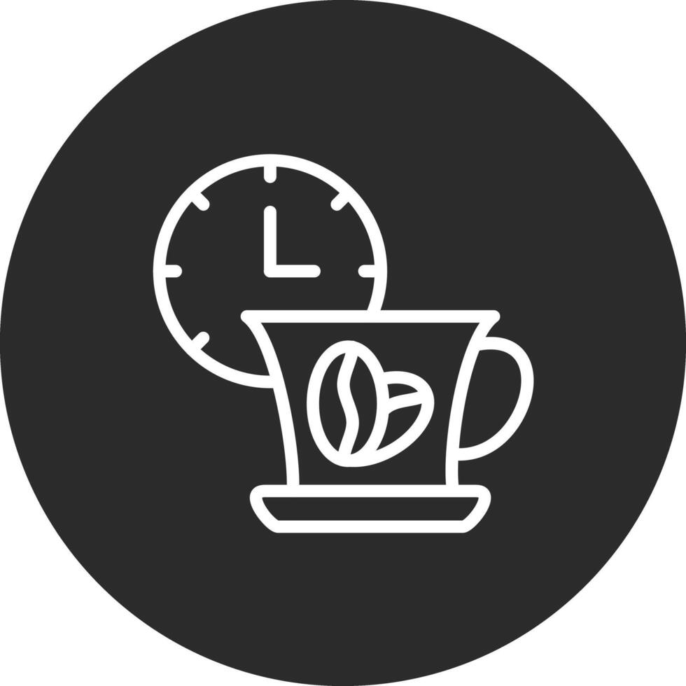 icono de vector de tiempo de café