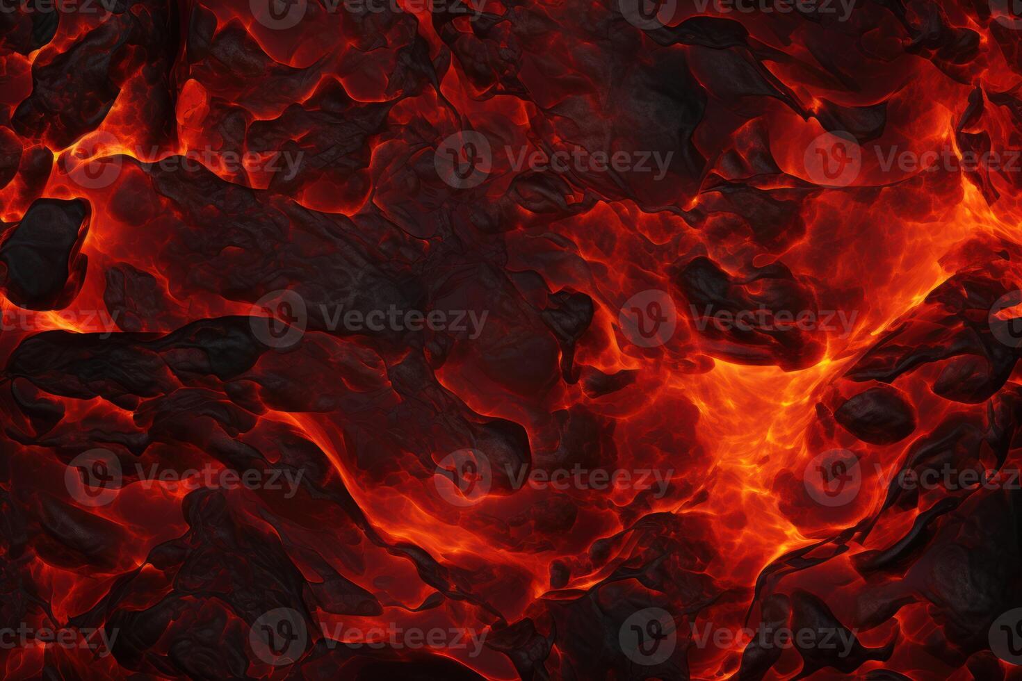AI generated Molten Lava Background Texture photo